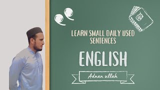 learn Daily routine used sentences English learning with adnan [upl. by Sidalg]