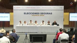 Conferencia de prensa Elecciones Seguras Oaxaca 2024 02062024 [upl. by Denny490]