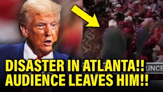 Trump PISSED as TINY CROWD Leaves his Atlanta Speech [upl. by Triley]