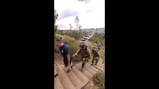 Stair climb to commemorate Sept 11 [upl. by Tlevesoor]