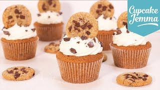 Chocolate Chip Cookie Cupcakes  Cupcake Jemma [upl. by Fallon]