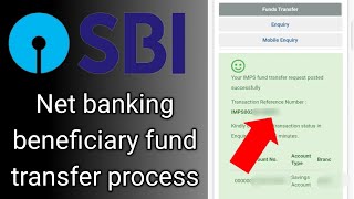 SBI net banking se beneficiary me money transfer kaise kare  sbi net banking fund transfer [upl. by Wickham]