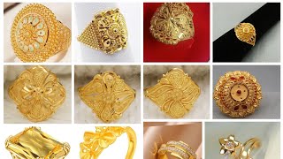 Top 50 Latest Gold Ring Designs Most Beautiful Gold Ring Designs For WomenGold ring designs 2024 [upl. by Elizabet]