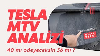 Motorlu Taşıtlar Vergisi MTV Farklı Rakamların Ardındaki Sebepler  tesla Model Y 36 mı 40 mı [upl. by Thetes]