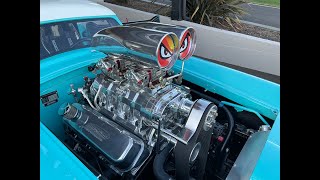 1955 Nash Metropolitan Pro Street 572 ci Blown Big Block Chevy Running [upl. by Yllen]