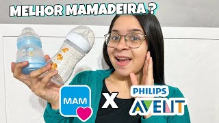 AVENT PÉTALA OU MAM EASY START  QUAL É A MELHOR MAMADEIRA ANTICÓLICA [upl. by Jaquiss655]