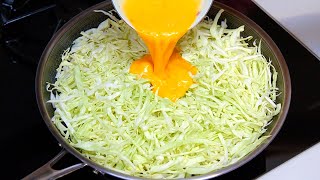 Cabbage with eggs tastes better than meat Easy quick and very delicious dinner recipe ASMR [upl. by Neumark]