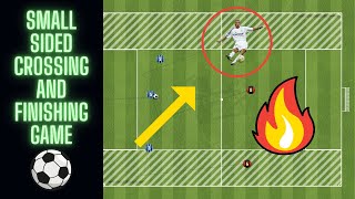 Small Side Crossing and Finishing Game  U11 U12 U13  Football Soccer Drills [upl. by Urien]