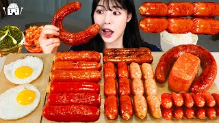 ASMR MUKBANG 직접 만든 모듬 소세지 먹방 amp 레시피 FRIED SAUSAGE EATING [upl. by Aenal282]