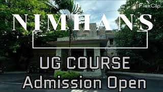 UG Course  NIMHANS Bangalore  Bsc Nursing  Admission Details [upl. by Reema709]