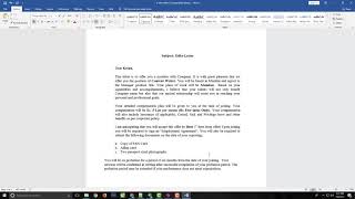 Job Offer Letter Format with Template [upl. by Ecyal257]