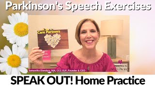 Parkinsons Speech Exercises CARE PARTNERS [upl. by Oisacin]