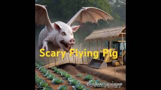 Scary Flying Pig Destruct Hut At Cabbage Farm With Backhoe excavator shorts 1126 [upl. by Nive]