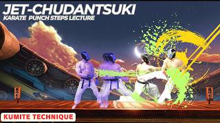 JetChudantsuki  How to set up an attack  Karate punch with 2step motion [upl. by Aivatal]