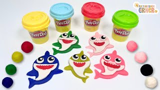 Baby Shark Play Doh  Learn Colors for Toddlers and Preschoolers [upl. by Swart]