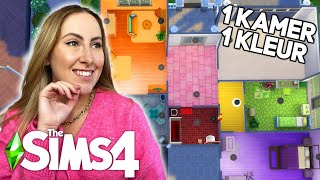 ELKE KAMER IS EEN ANDERE KLEUR 😱  Sims 4 Challenge [upl. by Warford315]