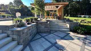 Installing Paver Patio amp Retaining Walls are Easy with GeForce Wall Block [upl. by Cristiona]