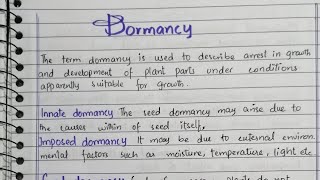 Seed dormancy bsc botany Causes of dormancy Significance of dormancy [upl. by Cristi]