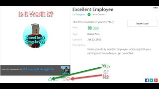 Excellent Employee Gamepass Is It Worth It Bloxburg Roblox [upl. by Eednarb]