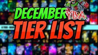 YBA NEW OFFICIAL YBA DECEMBER SKIN TRADING TIER LIST DECEMBER 25 2023 CHRISTMAS [upl. by Paluas]