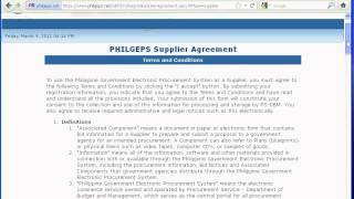 PhilGEPS Supplier  OnLine Registration [upl. by Eilloh552]