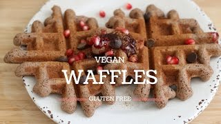 SWEET WAFFLES EASY amp QUICK RECIPE VEGANPLANT BASEDGLUTEN FREE [upl. by Madancy]