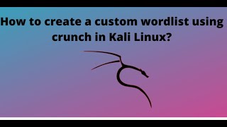 How to create custom wordlist in kali linux  Complete Tutorial [upl. by Alison]