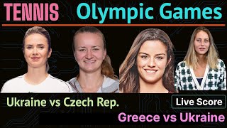 Paris Olympics 2024 Ukraine vs Czech Republic Greece vs Ukraine Olympic Tennis Matches Live Score [upl. by Leiruh55]