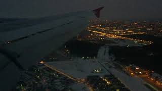 Night winter landing in Moscow [upl. by Herzel959]