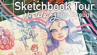 Sketchbook Tour 2 No talking flip through  LeahSkullArt [upl. by Helbon]