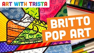 How to Create a Romero Britto Inspired Pop Art Painting Art Lesson  Art With Trista [upl. by Keene]