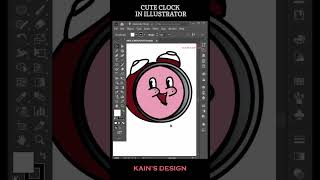 How to draw a clock walking design in illustrators  illusttratortutorial adobeillustrators [upl. by Laehpar]