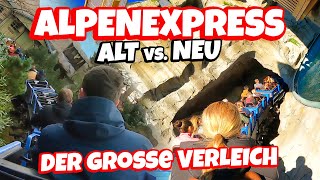 ALPENEXPRESS im Vergleich  ALT vs NEU  EuropaPark Neuheit 2024 im großen Vergleich [upl. by Haswell223]