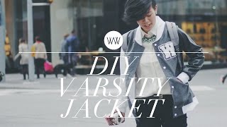 How to Make a Varsity Jacket Letterman Jacket  WITHWENDY [upl. by Letnohs998]