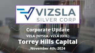 Vizsla Silver VZLA NYSE AmericanTSX Webcast for November 4 2024 [upl. by Natalina]