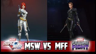 MARVEL Future Fight Vs MARVEL Super War Heroes Comparison Version 2 [upl. by Nyvek]