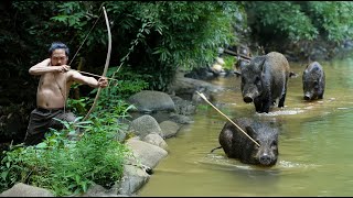 Intruders in the Night  Facing Off Against a Herd of Wild Boars Panorama of the Hunt Part 2 [upl. by Adorl]