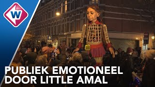 Little Amal ontroert en verbindt in Den Haag  OMROEP WEST [upl. by Kopaz525]