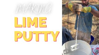 Making LIME PUTTY for Lime Plastering a Straw Bale Home [upl. by Euqnom]