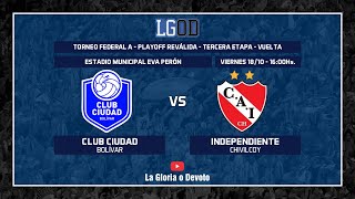 Club Ciudad Bolivar vs Independiente Chivilcoy  Vuelta  Playoff Reválida  Torneo Federal A [upl. by Notsek834]