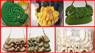 🌻Modelings Styles frilly DIY crochet bags highlightings bags 🛍️ [upl. by Eidua147]