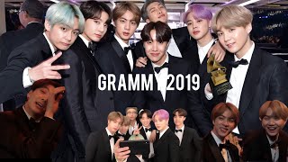 BTS Grammy award 2019 jungkook got emotional  practice for interview RM became Teacher [upl. by Sualokcin]