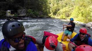 White water rafting in North Carolina widescreen GoPro [upl. by Eniamej]