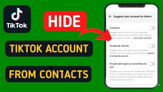 How to hide TikTok account for contacts [upl. by Denoting181]