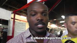 Bradley On Who Hits Harder Pacquiao or Marquez [upl. by Etteiram]