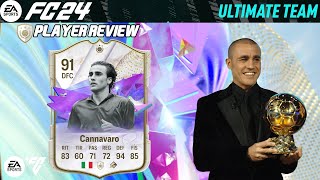 ⭐MEJOR QUE BLANC Y RIJKAARD🤔 CANNAVARO 91⭐ FUTURE STAR REVIEW FC 24 [upl. by Yrhcaz]