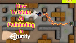 How to setup PATHFINDING AI in UNITY Topdown Shooter Game [upl. by Frye399]