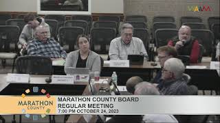 Marathon County Board Regular Meeting  102423 [upl. by Coleen]