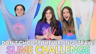 DONT CHOOSE THE WRONG STRAW SLIME CHALLENGE [upl. by Land]