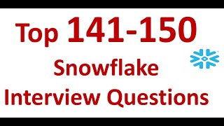 Snowflake Interview Questions and Answers  Part 11 Snowflake  VCKLY TechData CloudSnowflake DWH [upl. by Orestes]